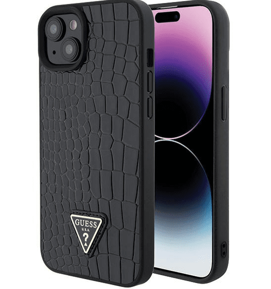 Guess Croco Triangle Logo Защитный Чехол для Apple iPhone 15