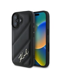 Karl Lagerfeld Quilted Signature Защитный Чехол для Apple iPhone 16