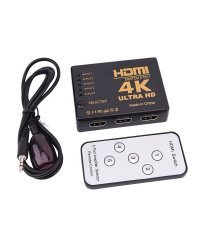 RoGer Высокоскоростной разветвитель HDMI 4K 5 входа HDMI / пульт дистанционного управления / инфракрасный кабель