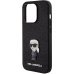 Karl Lagerfeld Fixed Glitter Ikonik Logo Metal Pin Back Case Защитный Чехол для Apple iPhone 15 Pro Max