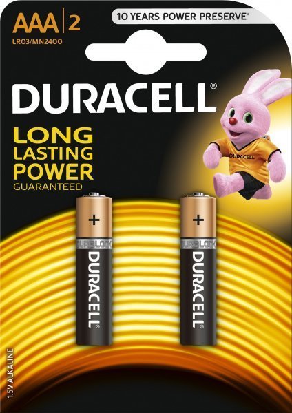 Duracell AAA MN2400 Alkaline LR03 1.5V Батарейки MN2400 (2шт.) (EU Blister)