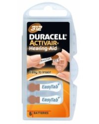 Duracell Hearing Aid 312 A312 Батарейка 6ш