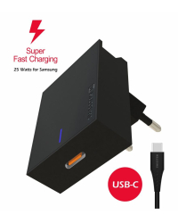 Swissten 25W Samsung Super Fast Charging Travel зарядное устройство с кабелем USB-C - USB-C 1.2 м