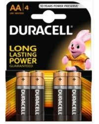 Duracell AA MN1500 Alkaline LR6 1.5V Батарейки 4шт.