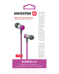 Swissten SuperBass Earbuds Metal YS900 Cтерео Наушники с микрофоном 3.5mm / 1.2m