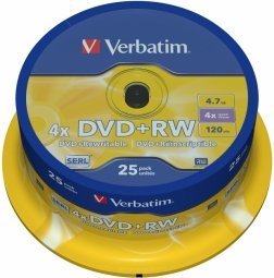 Verbatim Матрицы DVD+RW SERL DLP 4.7GB 4x 25 Pack Spindle