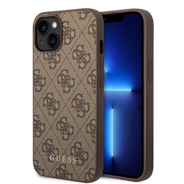 Guess 4G Metal Gold Logo Back Case Защитный Чехол для Apple iPhone 15 Plus