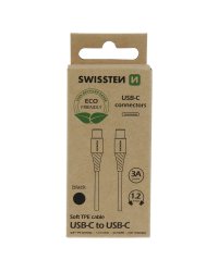 Swissten Soft 3A USB-C - USB-C Кабель для передачи данных и зарядки 1.2m