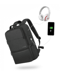 Swissten Laptop Backpack Рюкзак для портативного компьютера 15.6" и отделений с портом USB для зарядки смартфона