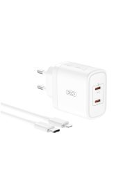 XO CE08 PD зарядное устройство 50 Вт + USB-C кабель