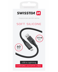 Swissten Soft Silicone Провод USB / Lightning 1.5m / 60w