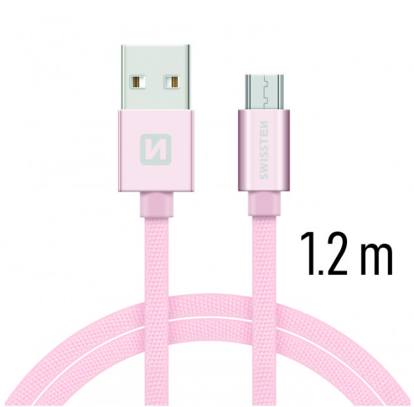 Swissten Textile Универсальный Micro USB Кабель данных 1.2m