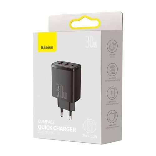 Baseus CCXJ-E01 Travel Charger Компактное быстрое зарядное устройство 30W