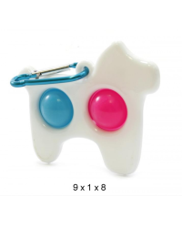 Mocco Bubble Pop Антистрессовая игрушка собачка / Брелок / белый