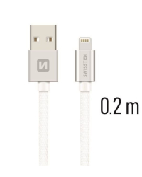 Swissten Textile Fast Charge 3A Lightning Кабель Для Зарядки и Переноса Данных 20 cm