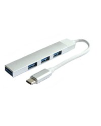 RoGer USB-C HUB 3xUSB2.0 / 1xUSB3.0 5Gbps / серебряный