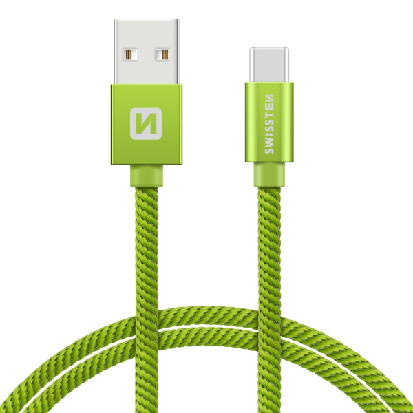 Swissten Textile Универсальный Quick Charge 3.1 USB-C USB Кабель данных 1.2м