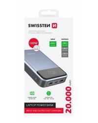 Swissten Power Bank для Ноутбука 20000 mAh / 100W