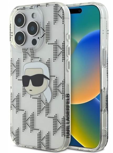 Karl Lagerfeld IML Karl Head Electroplated Защитный Чехол для Apple iPhone 16 Pro