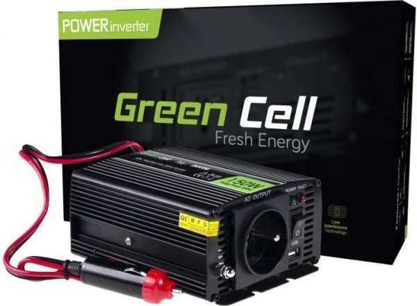 Green Cell 12V to 230V Автомобильный преобразователь мощности 150W / 300W