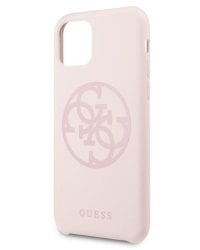 Guess GUHCN65LS4GLP 4G Silicone Tone pro Чехол для Apple iPhone 11 Pro Max Light Pink