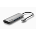 Разветвитель Swissten USB-C 6in1 с 3X USB 3.0 / 1X USB-C Power Delivery / 1X microSD / 1X SD / Алюминиевый корпус