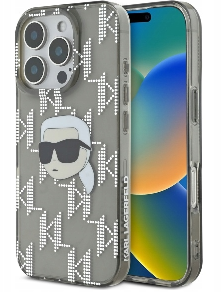 Karl Lagerfeld IML Karl Head Electroplated Защитный Чехол для Apple iPhone 16 Pro