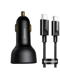 Baseus Superme Авто Зарядка + Кабель USB-C / 100W