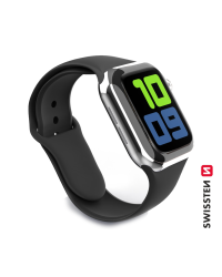 Swissten Cиликоновый Pемешок для Apple Watch 1/2/3/4/5/6 / SE / 42 мм / 44 мм