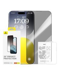 Baseus Diamond Privacy Protection Tempered Glass Защитное Стекло для Apple iPhone 15 Pro Max