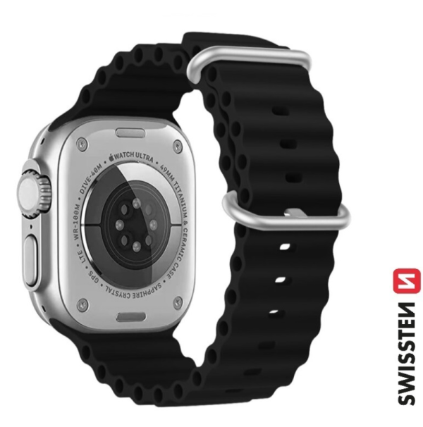 Swissten Marine Силиконовый Pемешок для Apple Watch 42 / 44 / 45 / 49 mm