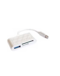 RoGer USB-C Hub 3in1 USB 2.0 / Card reader SD/TF / белый