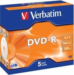 Verbatim Матрицы DVD-R AZO 4.7GB 16x 5 Pack Jewel