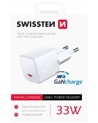 Swissten GaN Mini зарядное устройство USB-C 33W PD
