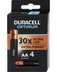 Duracell Optimum AA Alkaline Батарейки 4pack