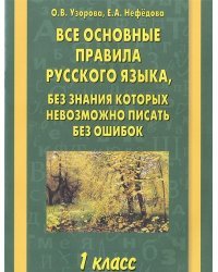 Все основные правила русского языка, без знания которых невозможно писать без ошибок. 1 класс