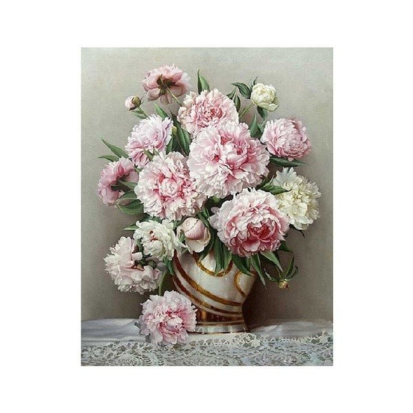 Картина по номерам &quot;Бузин. Розовые пионы&quot; (25 цветов), 40х50 см