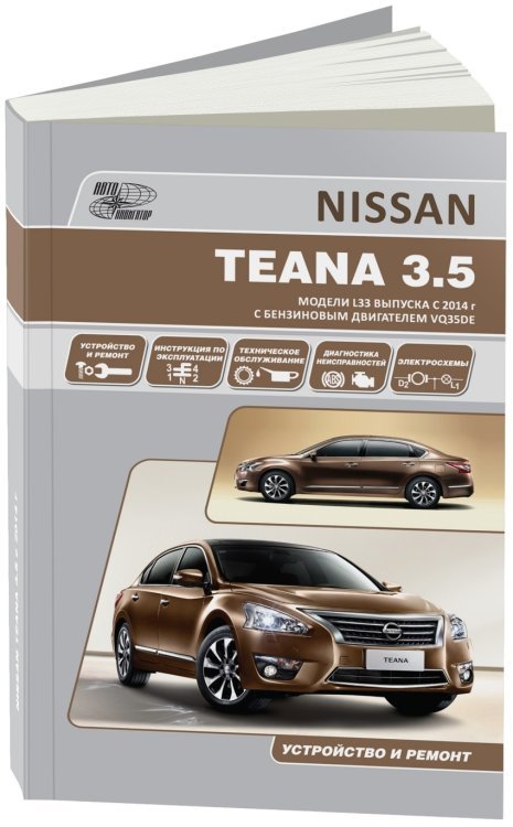 Nissan Teana с 2014 бензин 3,5 л. Руководство по ремонту и техническому обслуживанию