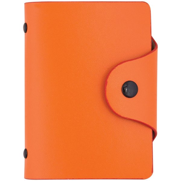 Визитница карманная на 40 визиток, 80x110 мм, оранжевая