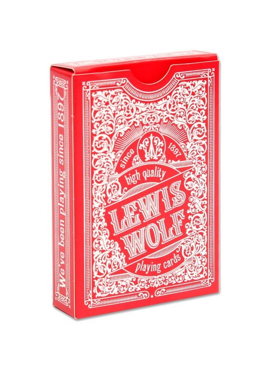 Игральные карты &quot;Lewis &amp; Wolf&quot; red (poker size index jumbo), 54 штуки