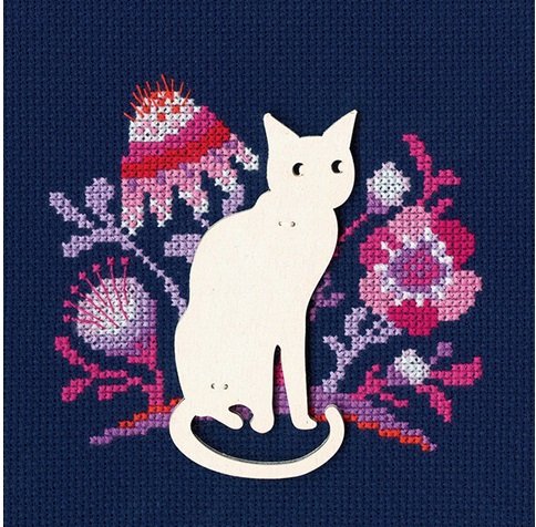 Набор для вышивания РТО &quot;Кошка&quot;, 11x10 см, арт. СВЕ9005