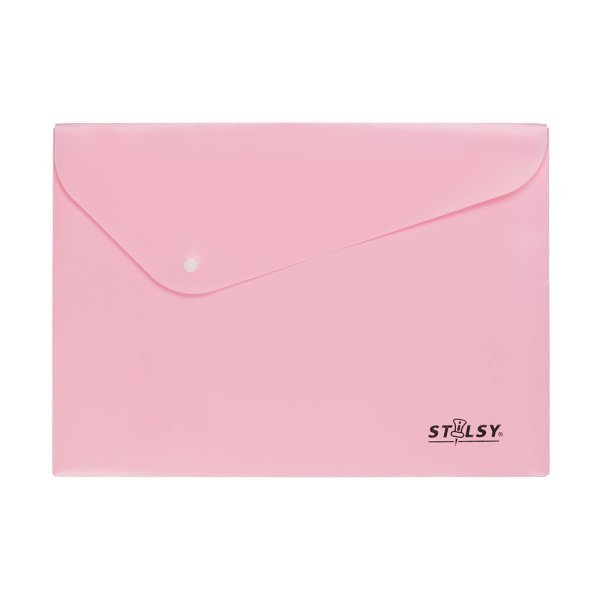Папка-конверт на кнопке &quot;Stilsy&quot;, неоновые цвета (цвет: светло-розовый), арт. ST 231201