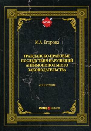 Гражданско-правовые последствия нарушений антимонопольного законодательства. Монография