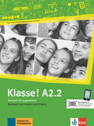 Klasse! A2.2. Kursbuch mit Audios und Videos Online