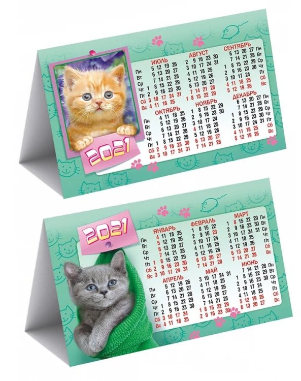 Календарь-домик складной на 2021 год &quot;Кошки&quot;