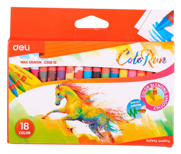 Восковые мелки Deli &quot;Colorun&quot;, 18 цветов