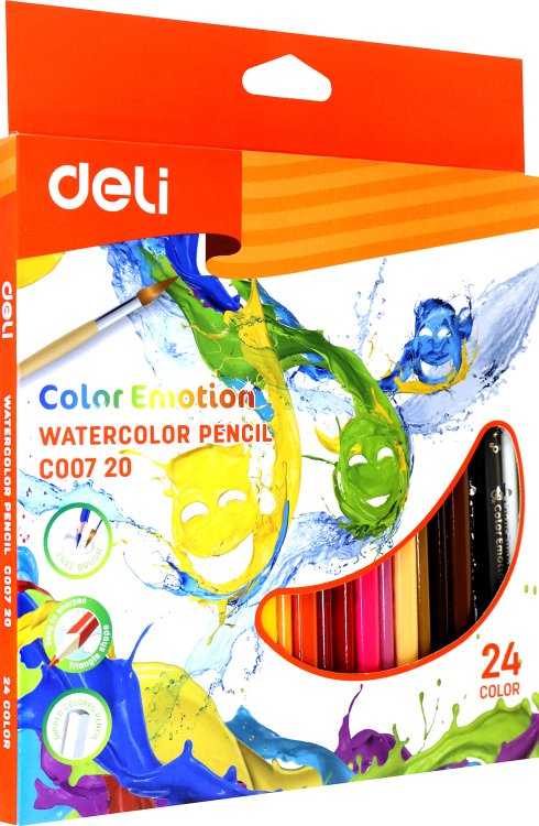 Карандаши цветные акварельные &quot;Color Emotion&quot;, липа, 24 цвета