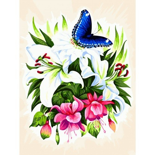 Живопись на холсте &quot;Бабочка в ботаническом саду&quot;, 30x40 см