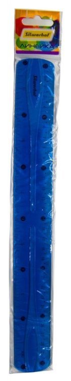 Линейка &quot;Silwerhof. Солнечная коллекция&quot;, цвет: синий, гибкая, 30 см, арт. 160181