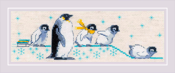 Набор для вышивания RIOLIS &quot;Сотвори Сама. Пингвинчики&quot;, 24х8 см, арт. 1975